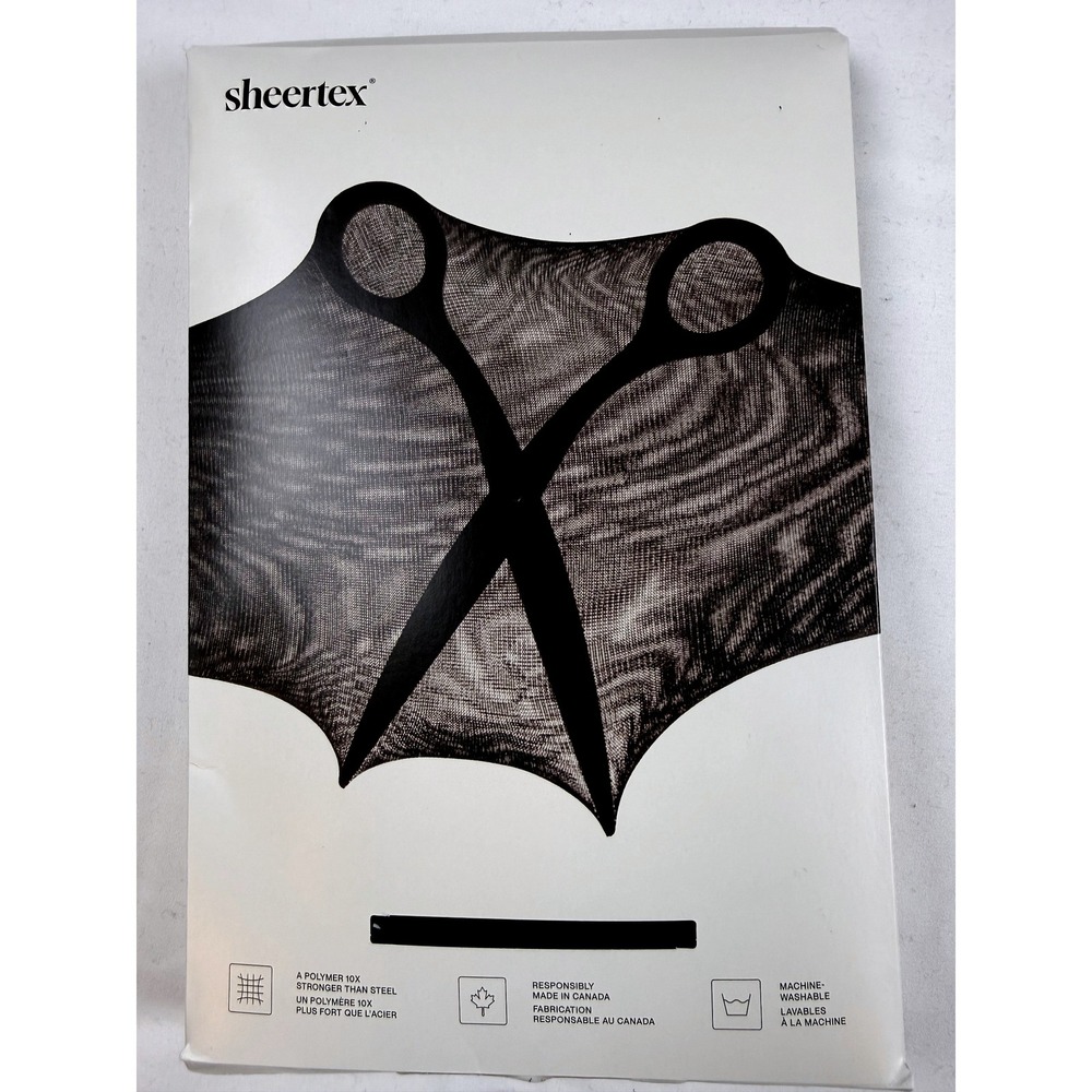 Sheertex Modern Diamond Sheer Rip-Resist Tights Black Large Durable NEW NIB